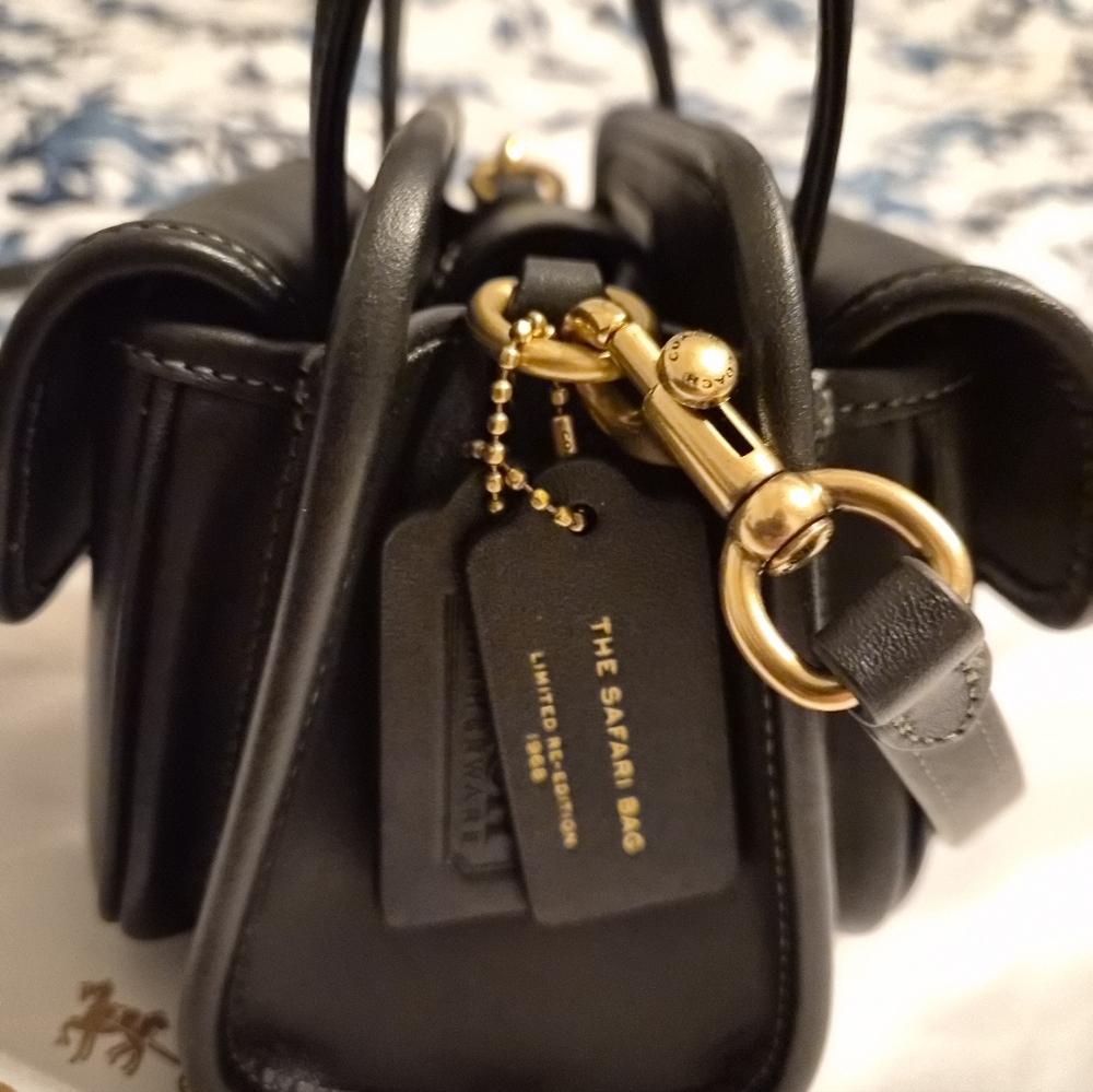 COACH Safari Mini Tote Limited Re-Edition CW643 Black - Picture 3 of 10